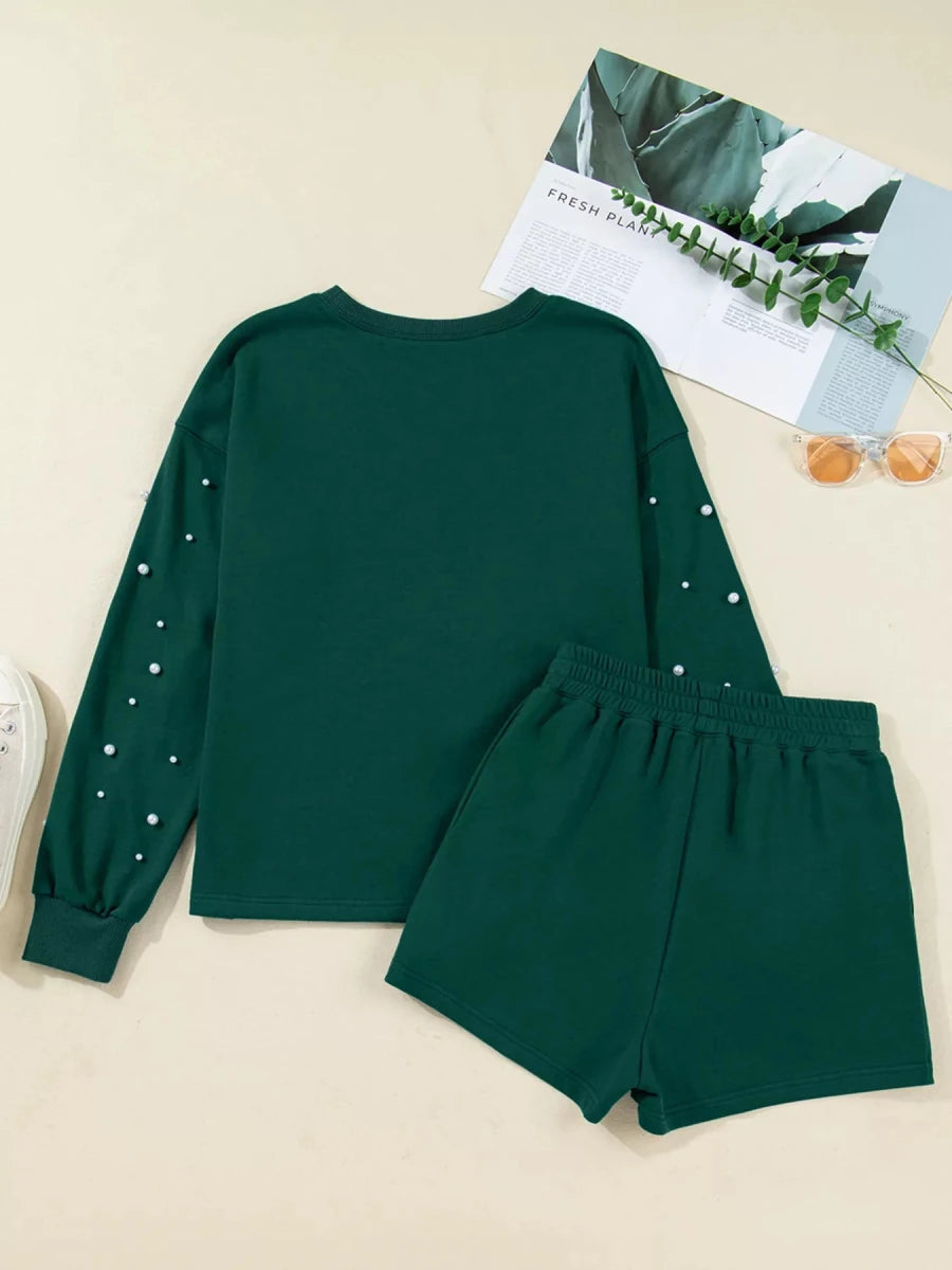 Pearl Embellished Two - Piece Set - 