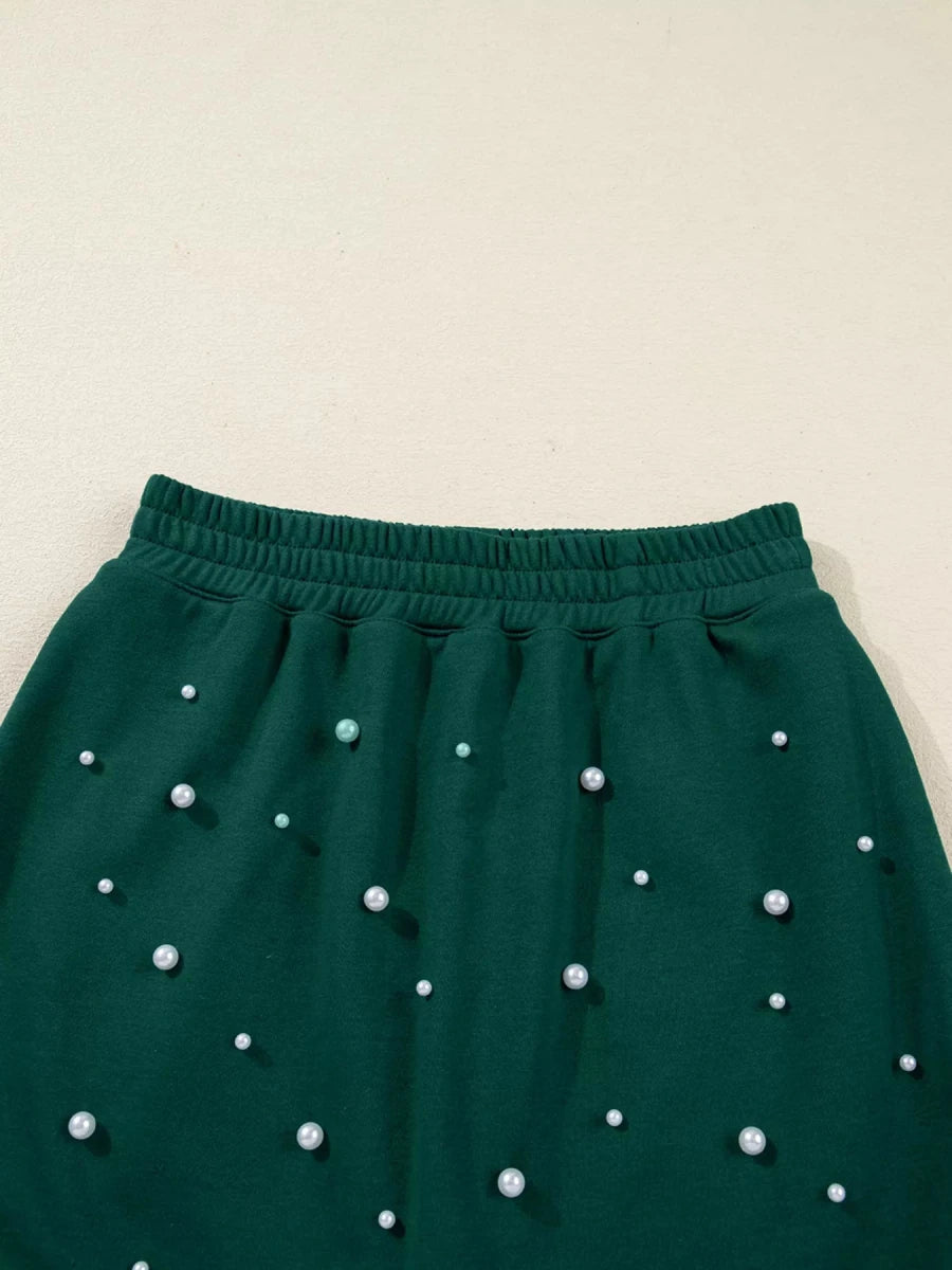 Pearl Embellished Two - Piece Set - 
