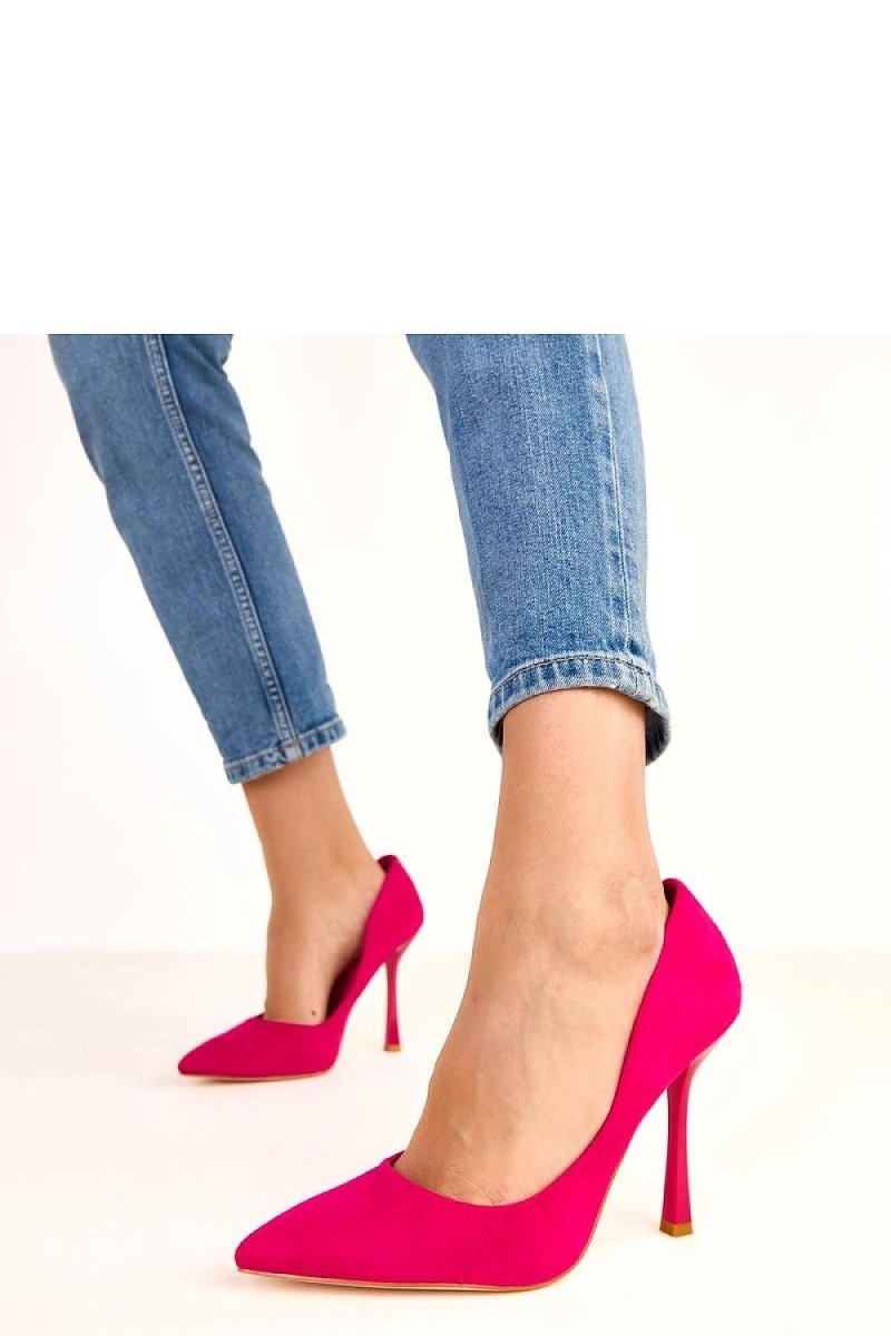 Pink Suede Stiletto Heels - 