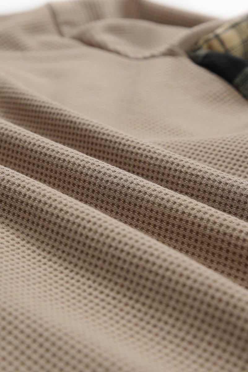 Plaid Button Down Collared Jacket - Outerwear