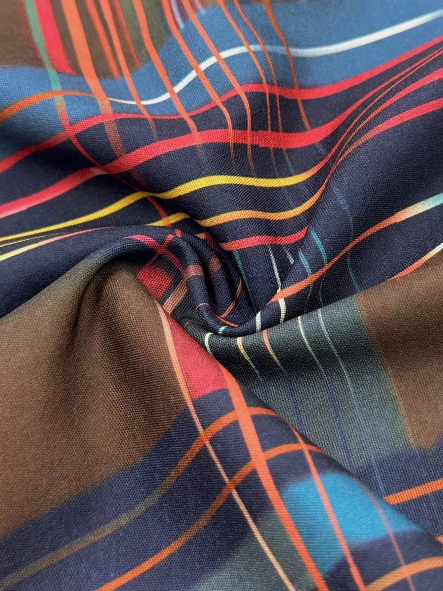 Plaid Button Front Maxi Shirt Dress - 