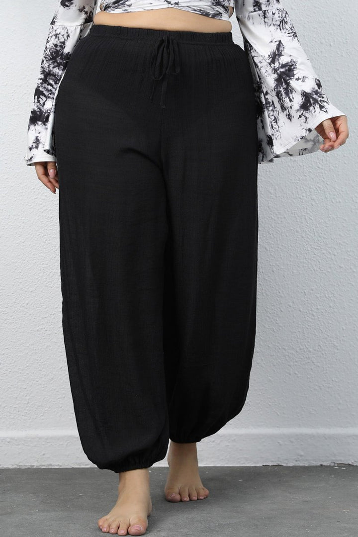 Plus Size Drawstring Jogger Pants - Bottoms