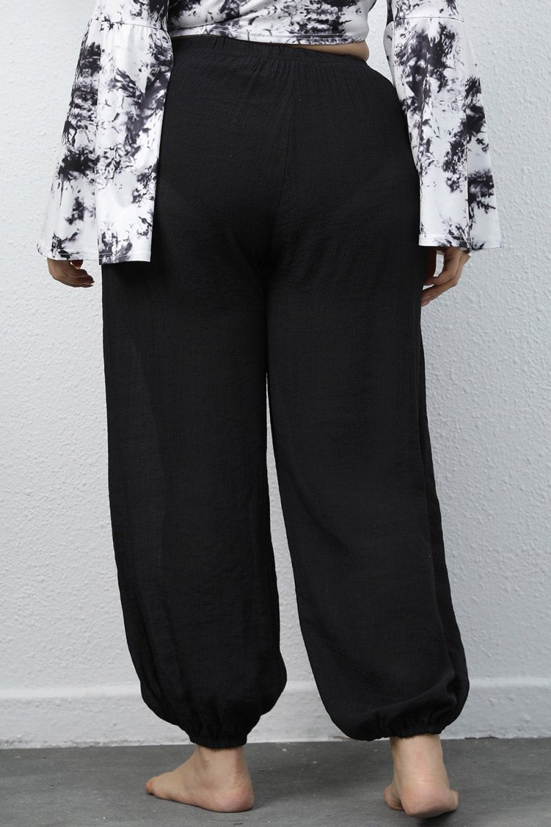 Plus Size Drawstring Jogger Pants - Bottoms