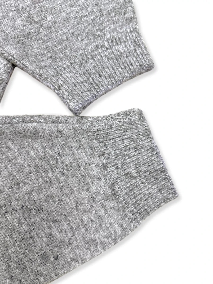 Plus Size Round Neck Sweater Set - 