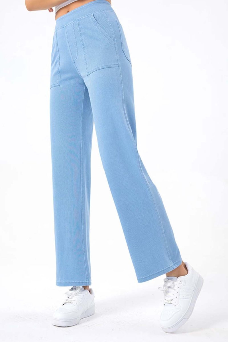 Pocketed Long Jeans - Bottoms