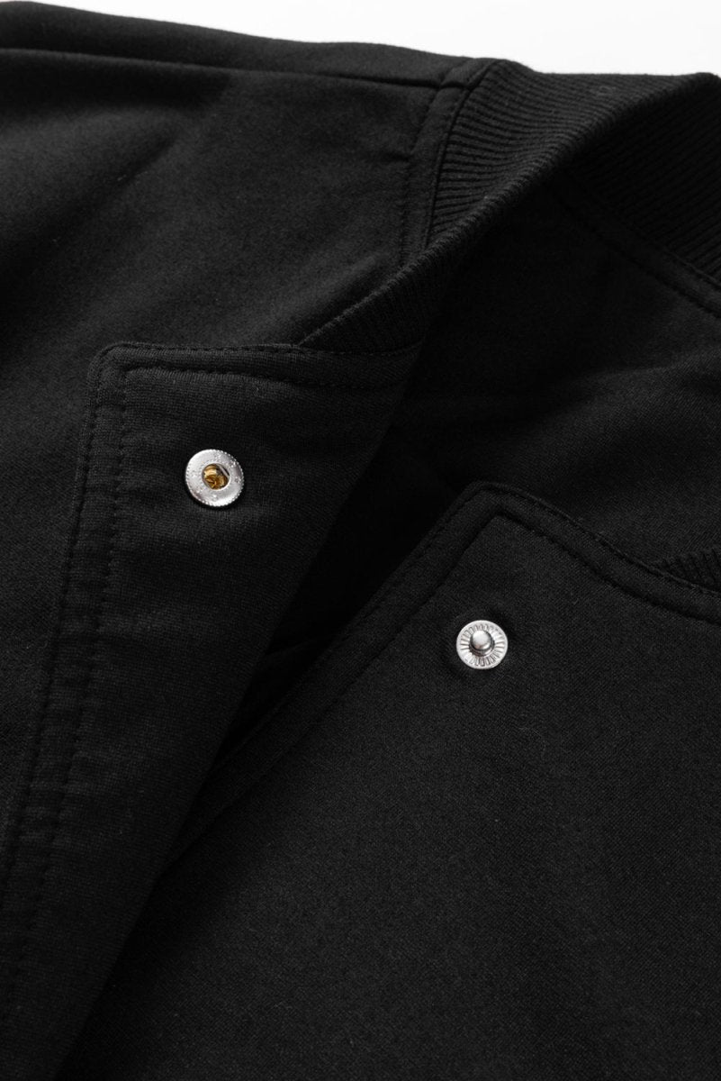 Pocketed Snap Down Long Sleeve Jacket - Outerwear
