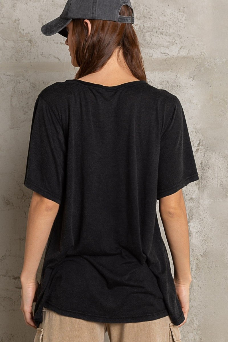 POL V - Neck Short Sleeve T-Shirt - Top