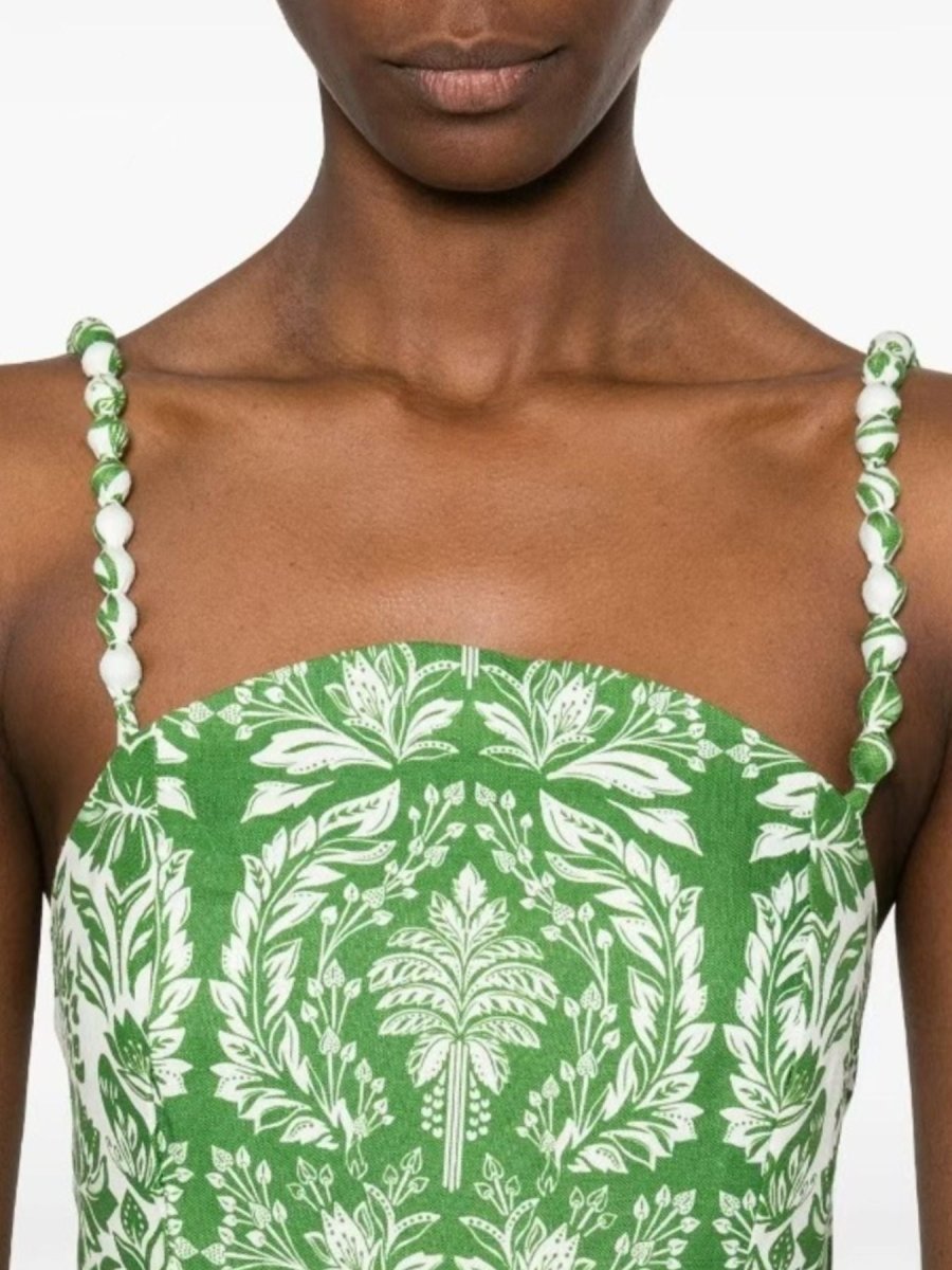 Printed A - Line Midi Cami Dress - 