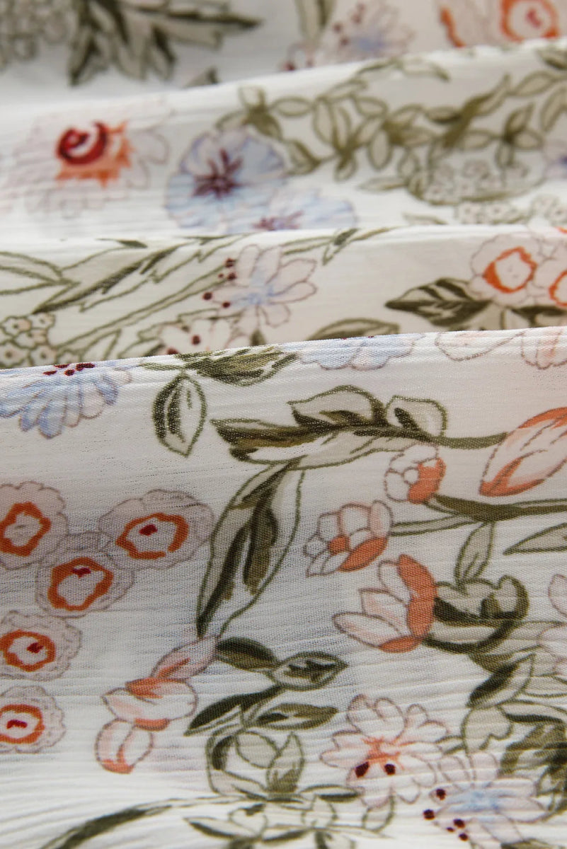 Printed Mock Neck Long Sleeve Mini Dress - Casual Dress