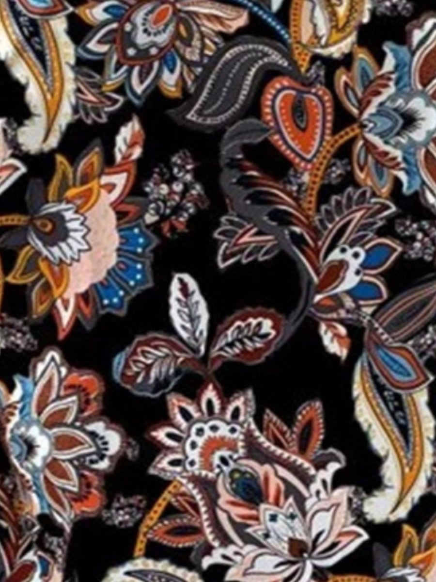 Printed Notched Sleeveless Top - Top