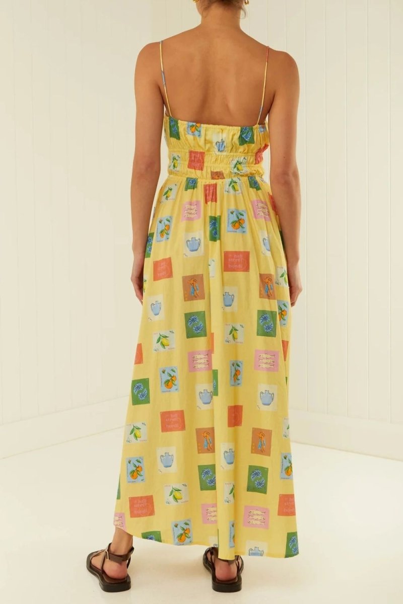 Printed Square Neck Maxi Cami Dress - New Arrivals