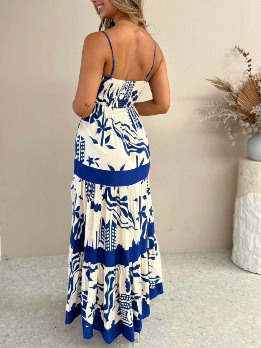 Printed Square Neck Maxi Cami Dress - New Arrivals