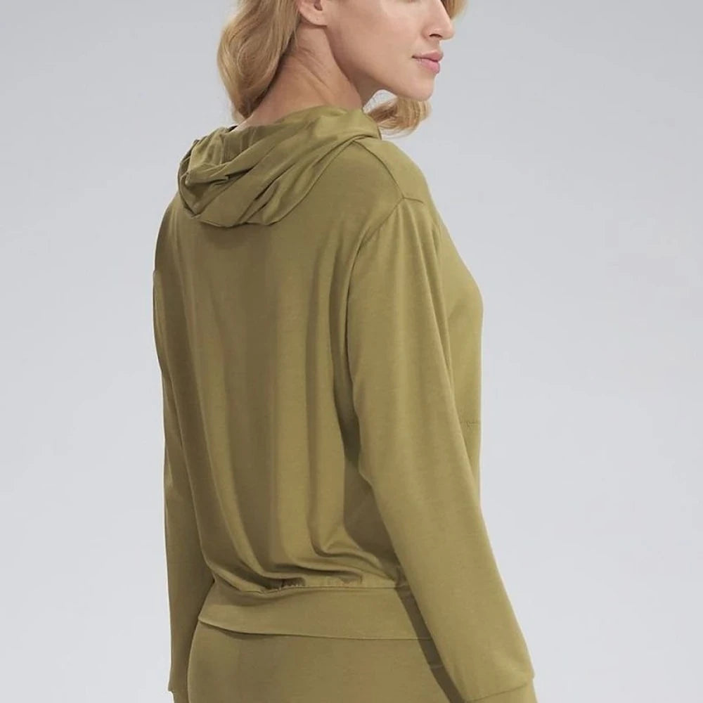 Viscose Hooded Sweatshirt with Long Sleeves