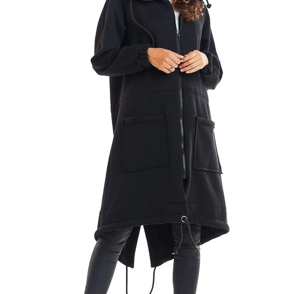 Warm Parka with Drawstring Waist
