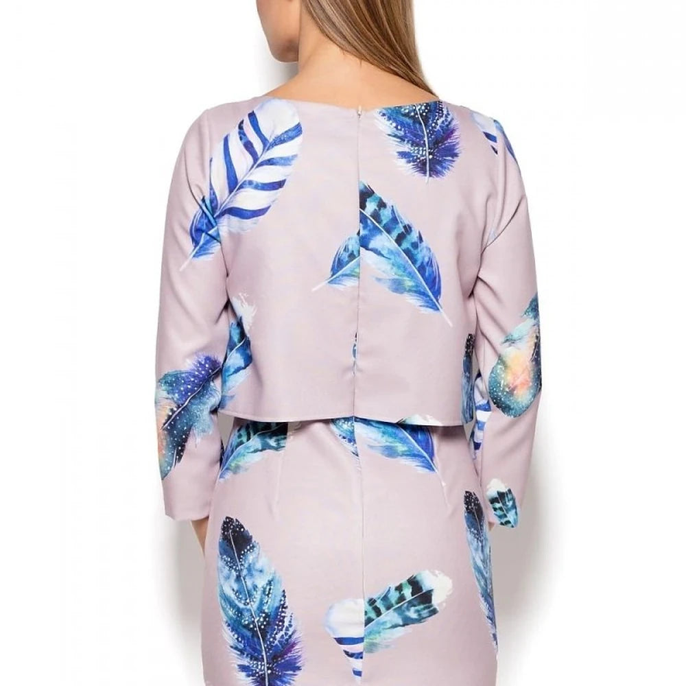 Patterned Knit Day Dress