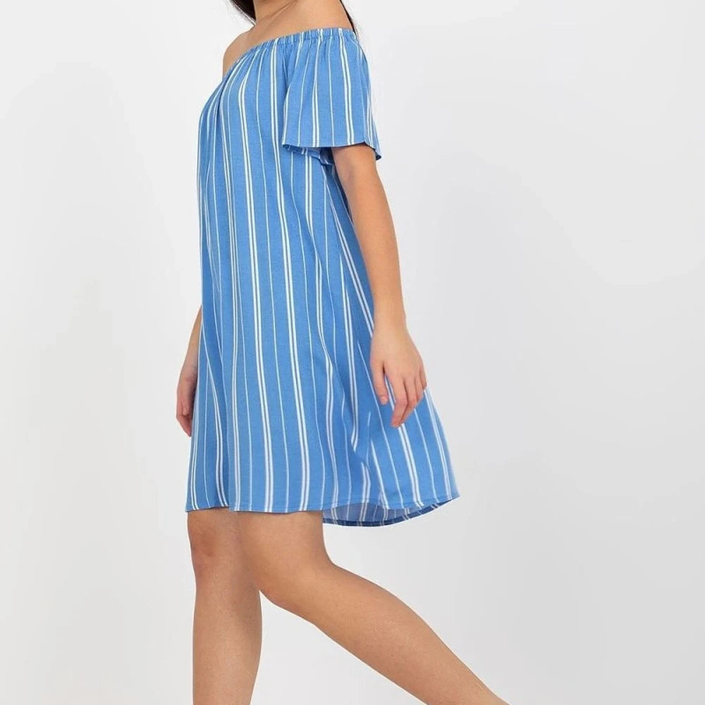 Summer Day Dress with Spanish Neckline