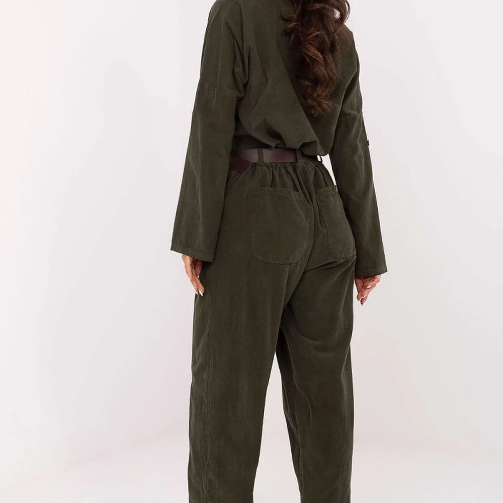 Green Wide Leg High Waist Trousers