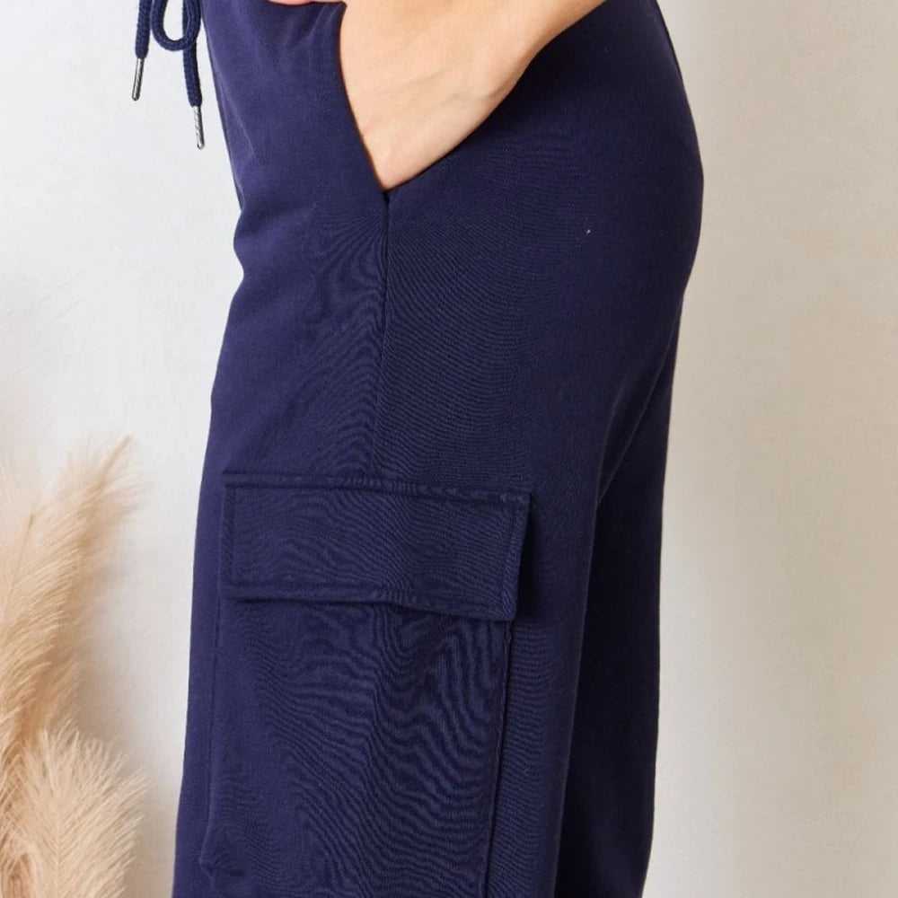 Relaxed Cargo Wide Leg Pants