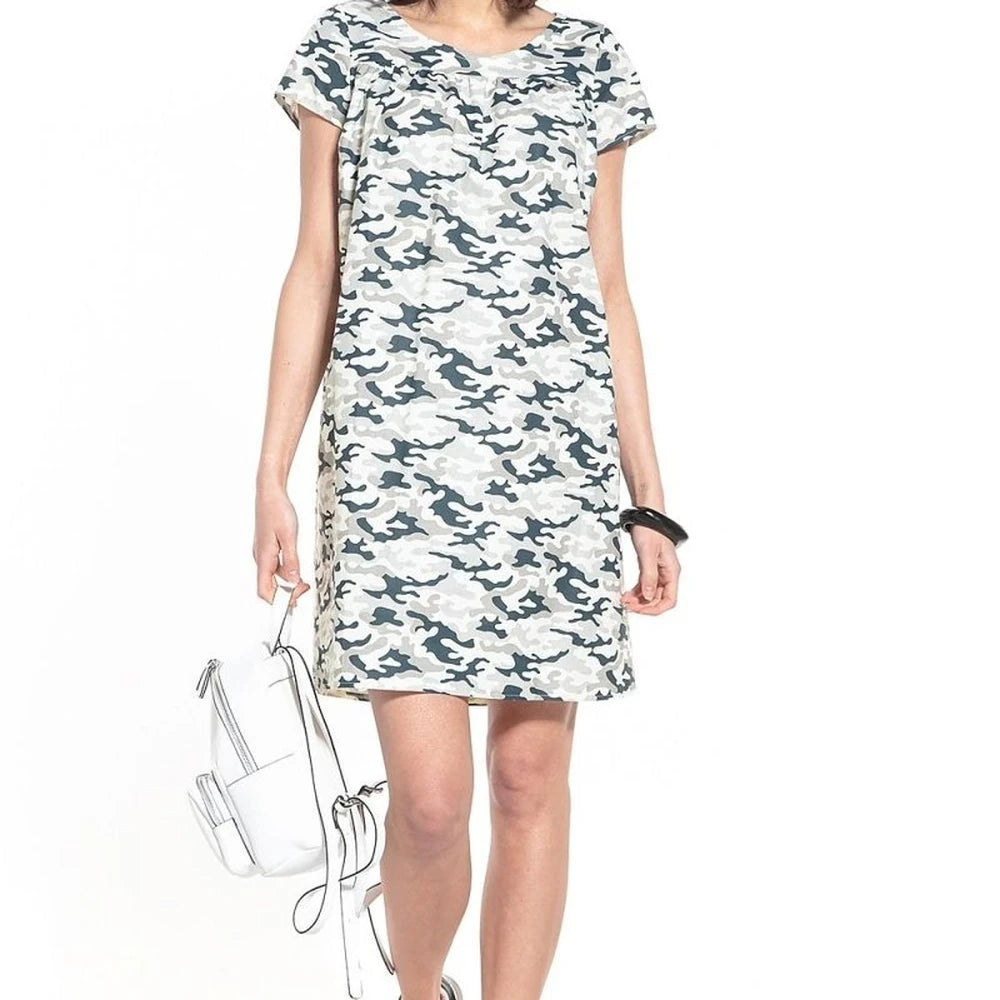Floral Print Cotton Mini Dress