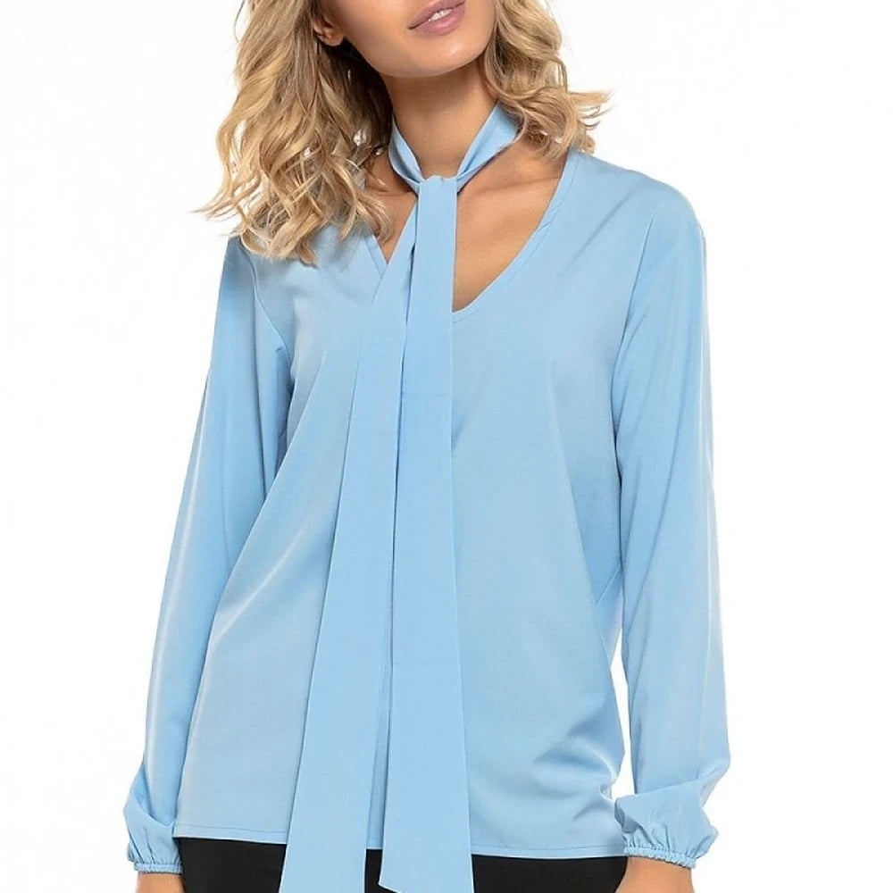 Chiffon Blouse with Tie Detail