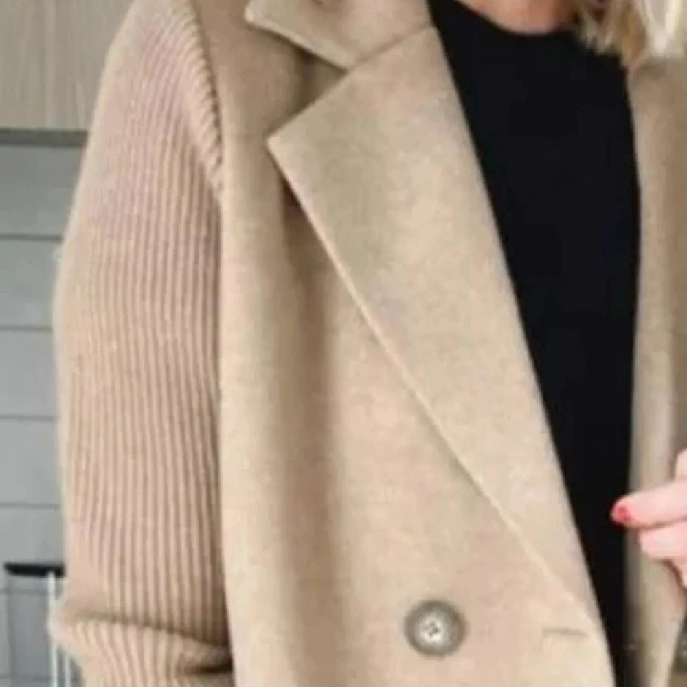 Women's Wool Blend Double-Breasted Blazer