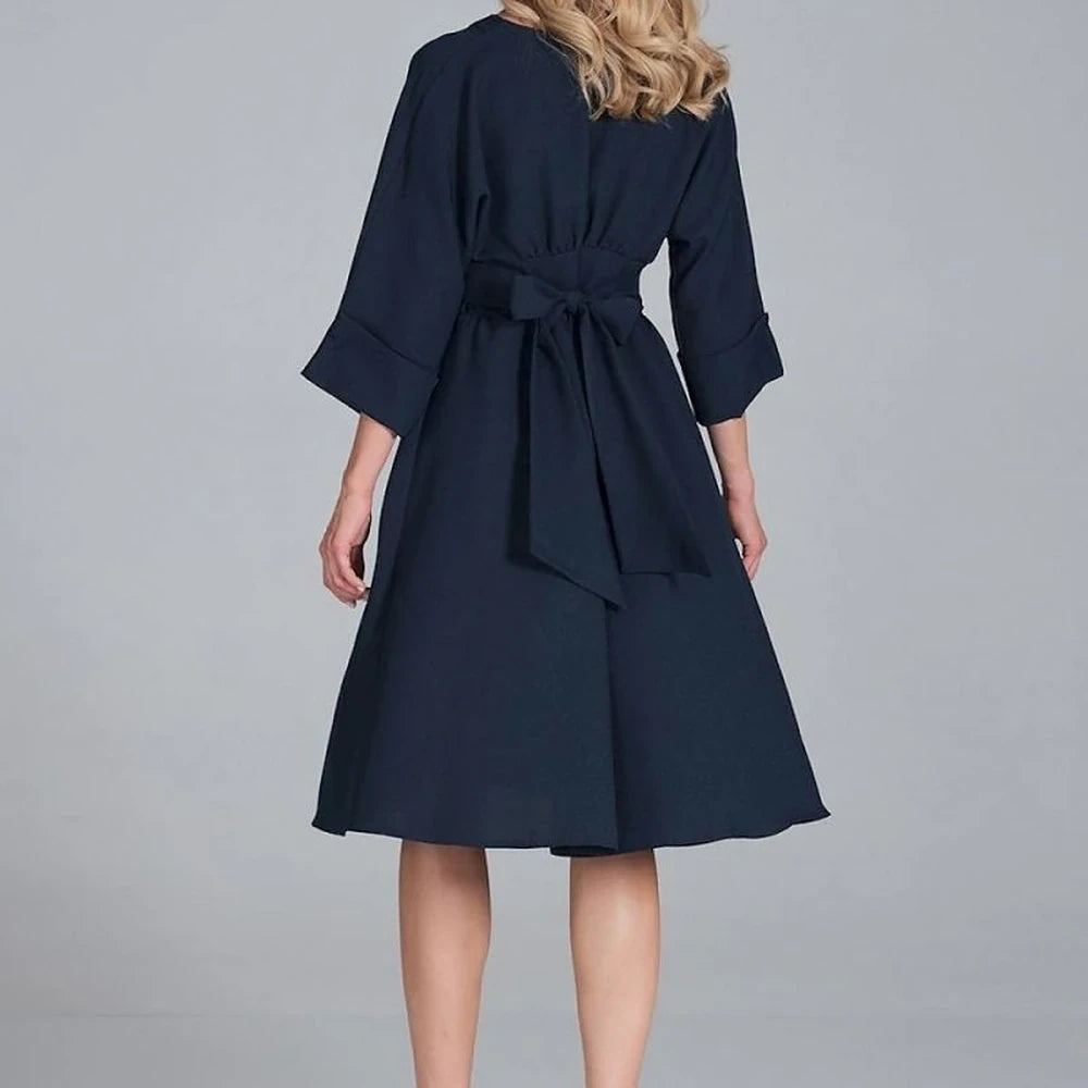 Midi Dress with Kimono Top