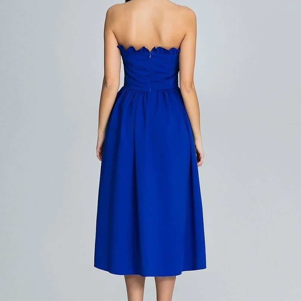 Romantic Ruffle Bodice Evening Dress