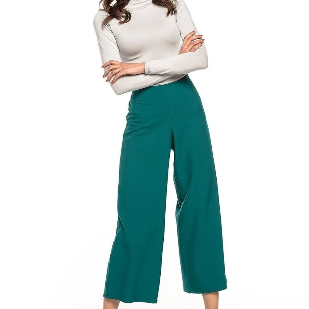 High Waisted Wide Leg Trousers