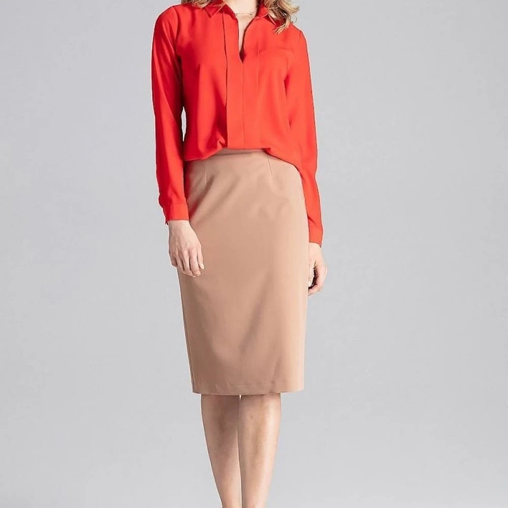 Elegant Long Sleeve Blouse with Collar