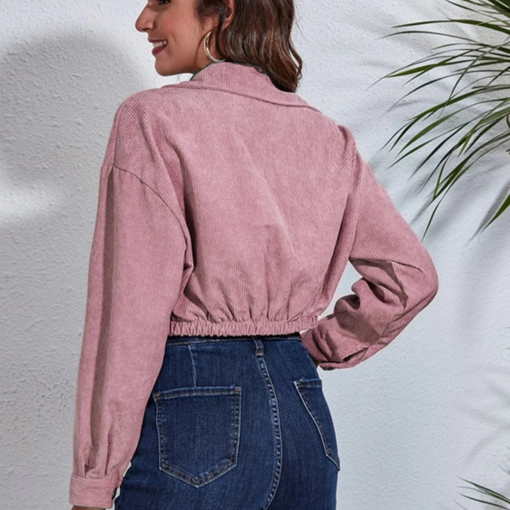 Collared Buttoned Single-Breasted Jacket