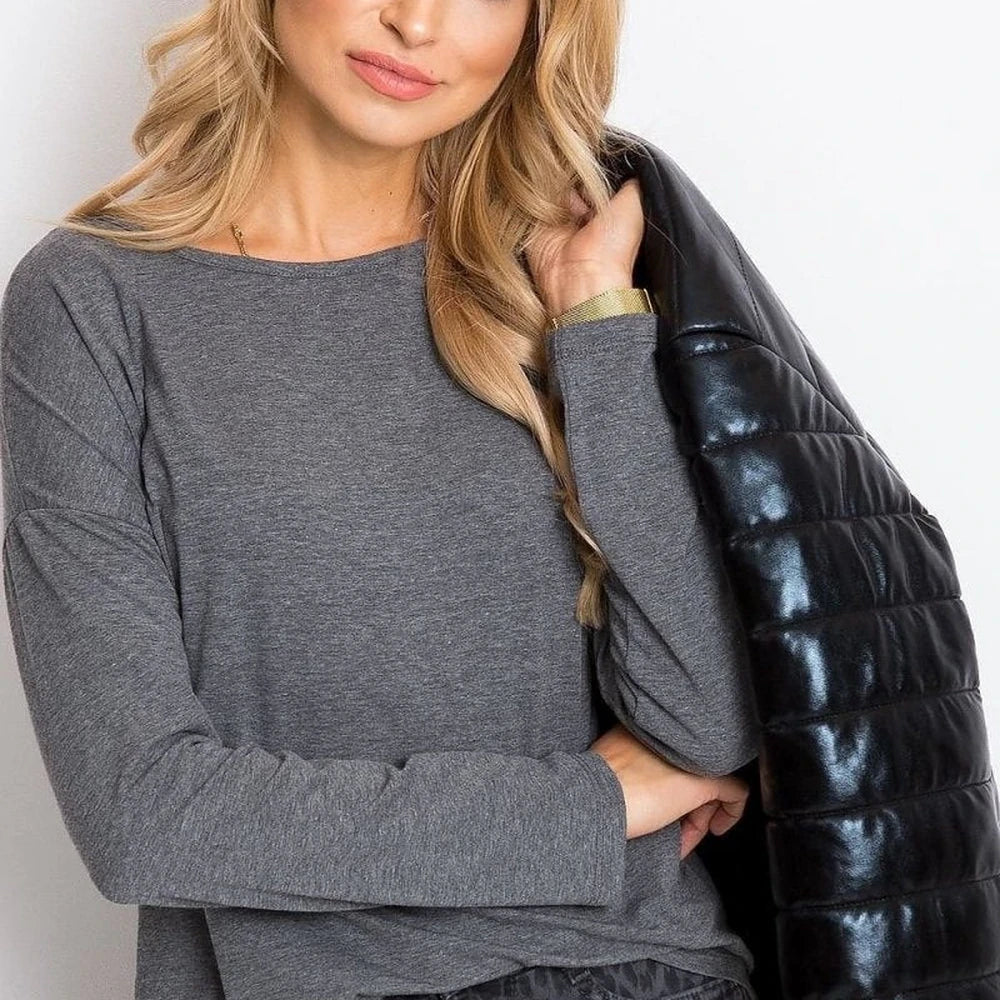 Cotton Spandex Long Sleeve Blouse