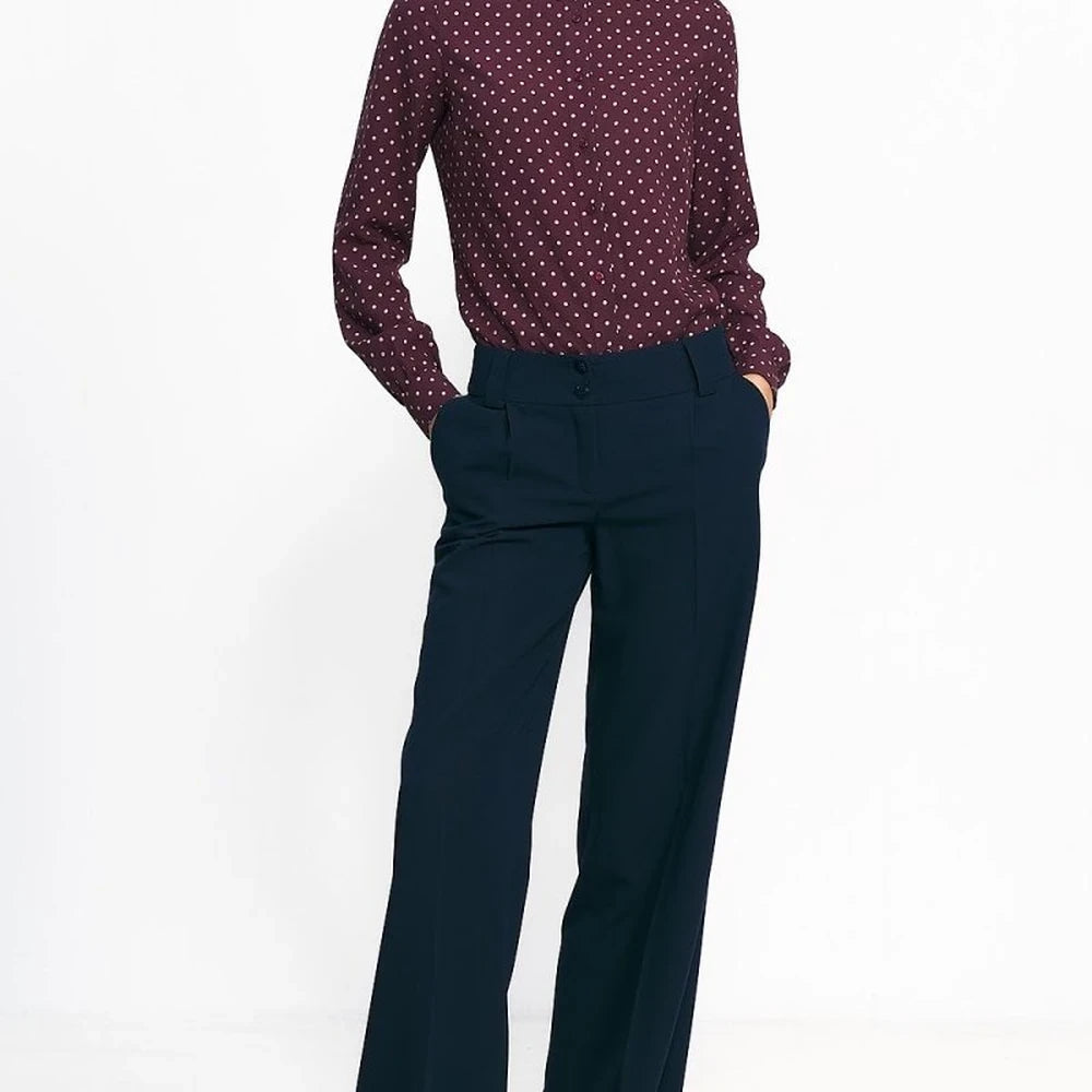 Long Sleeve Viscose Button-Down Shirt