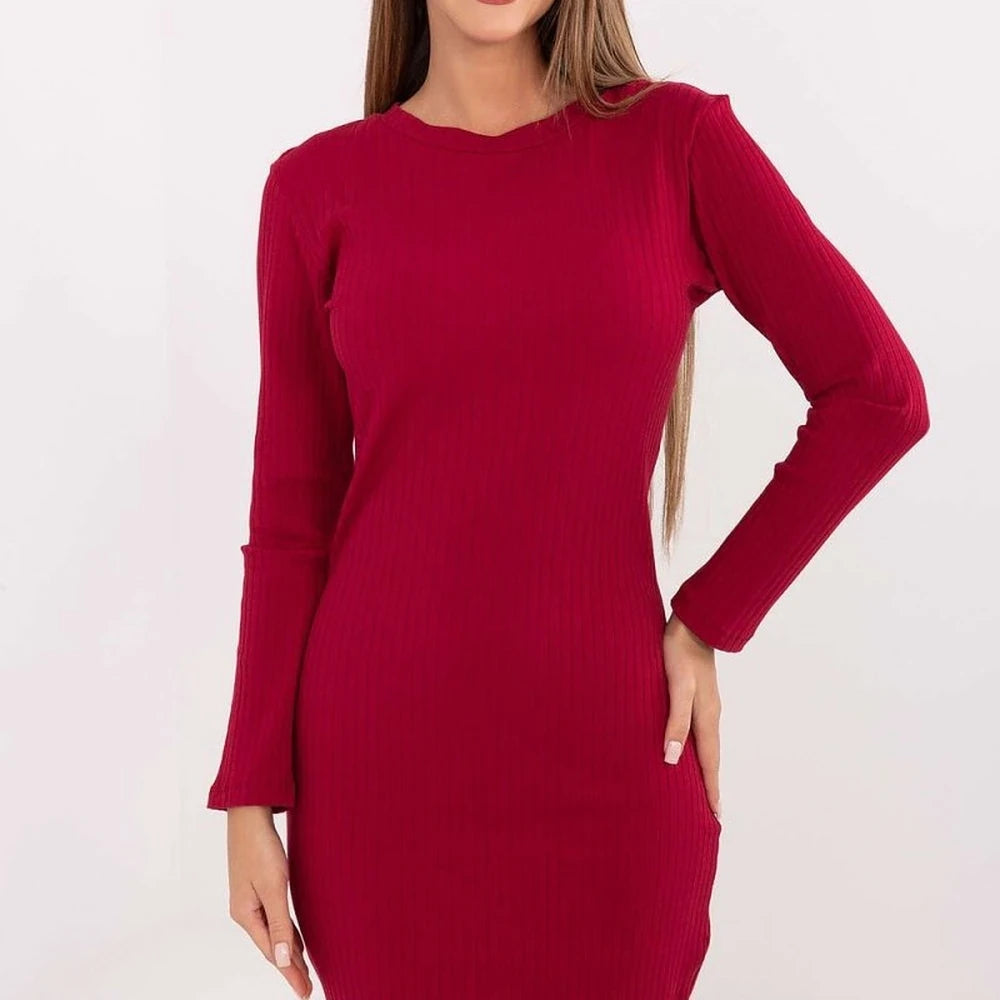 Ribbed Cotton Pencil Dress