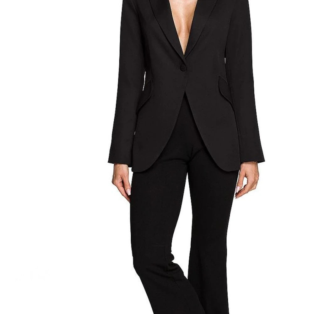 Waisted Cut Blazer with Patch Pockets