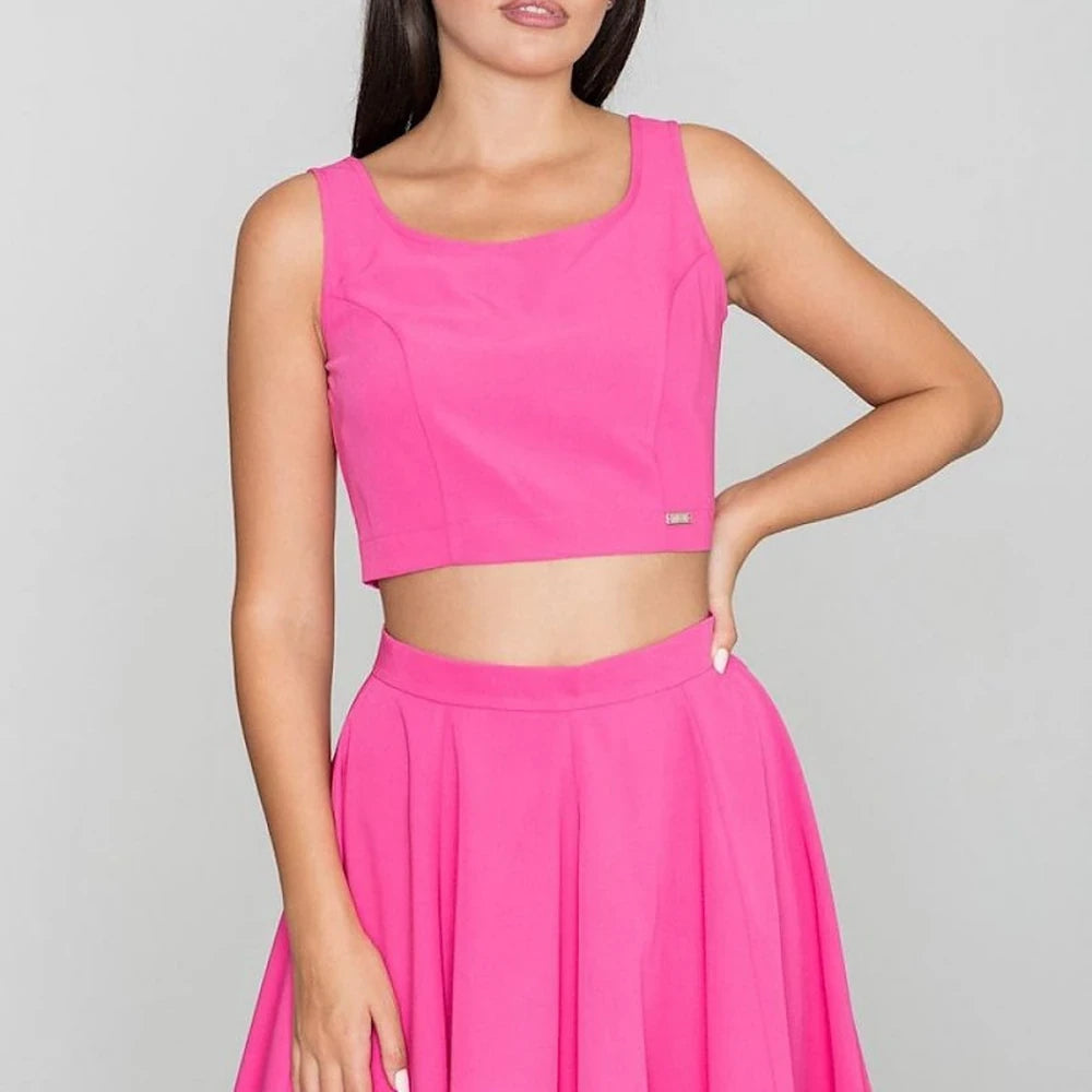 Women's Trendy Skirt Set with Zipper