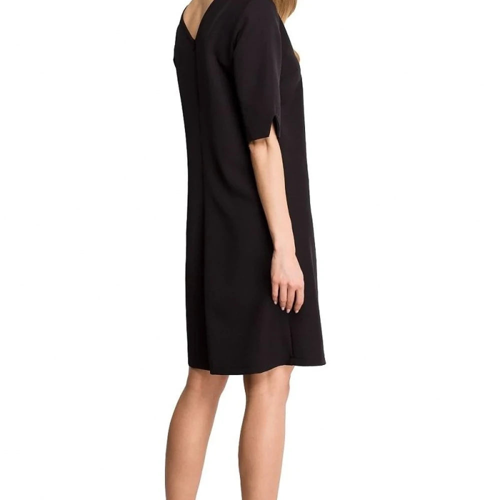 Polyester Spandex Back Neckline Dress