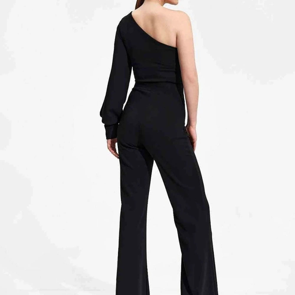 Polyester Spandex Wide Leg Jumpsuit