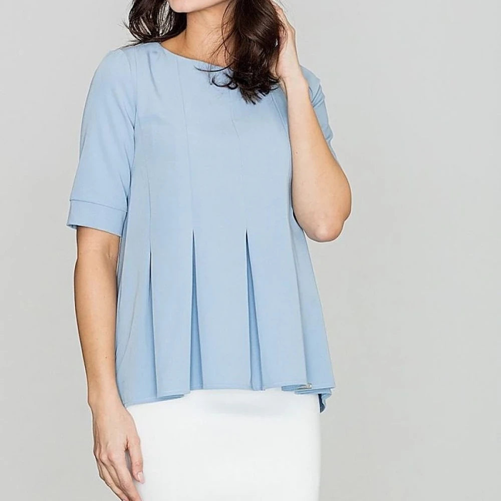 Elegant Blouse with Short Sleeves
