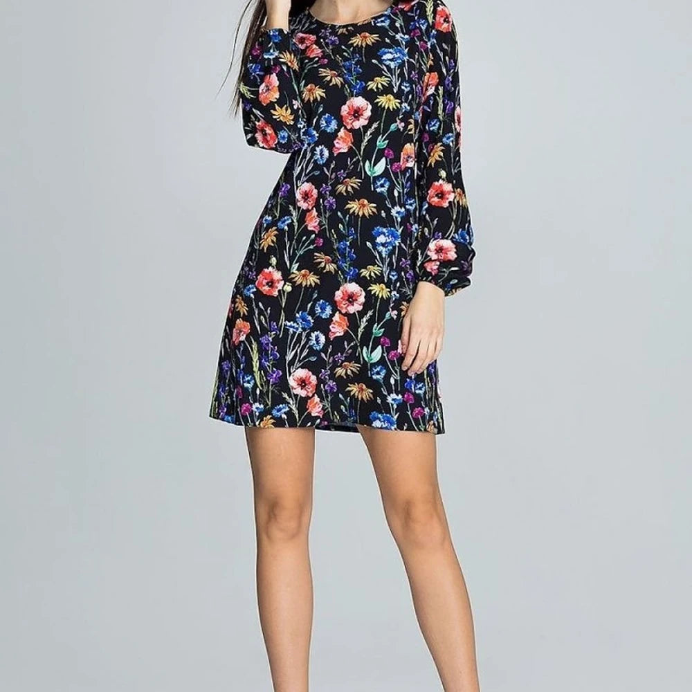 Floral Print Long Sleeve Dress