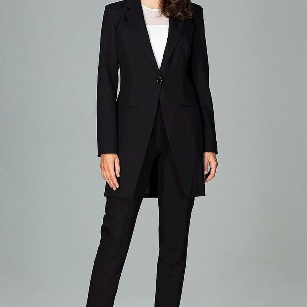Jacket with Button Fastening and Side Pockets