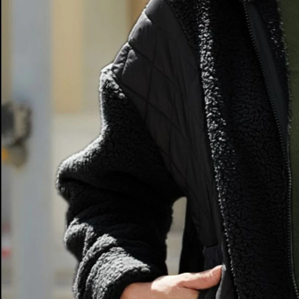 Collared Zip-Up Jacket with Pockets