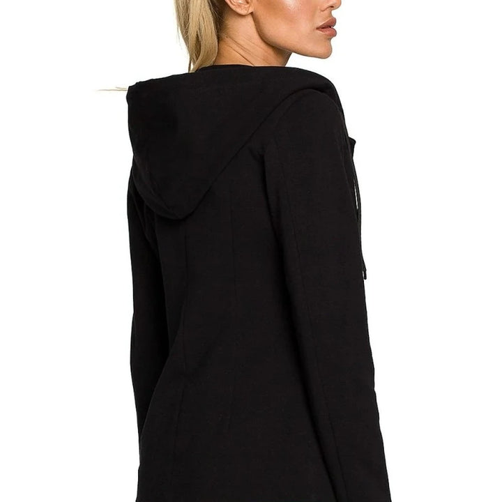 Knitted Jacket with Hood and Pockets
