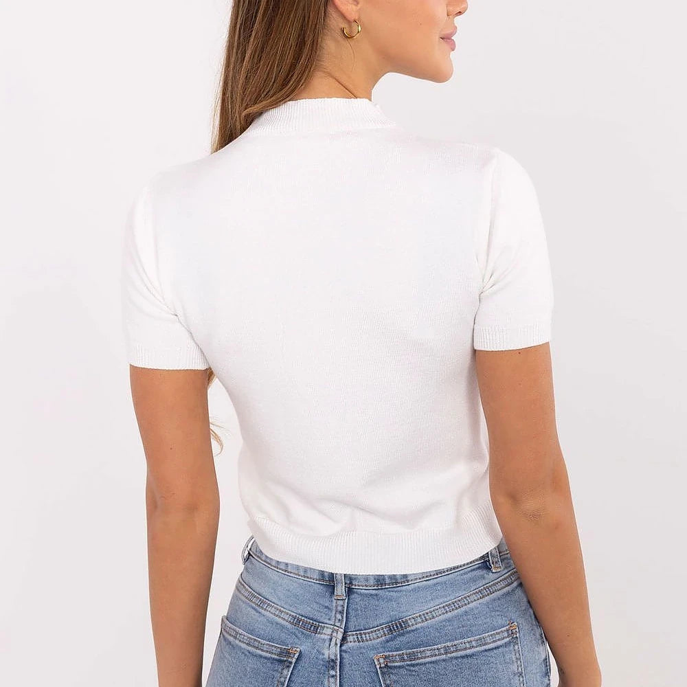 Round Neck Short Sleeve Sweater