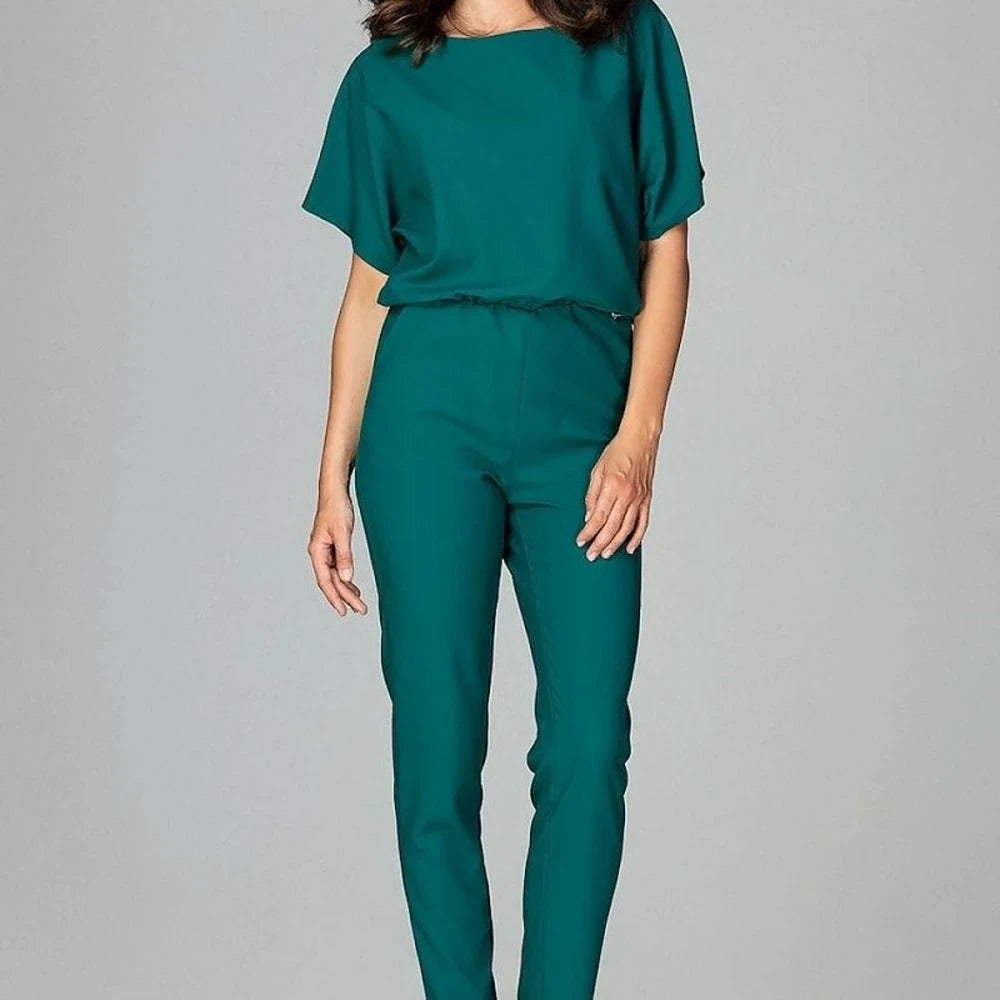 Classic Kimono Sleeve Jumpsuit with Pockets