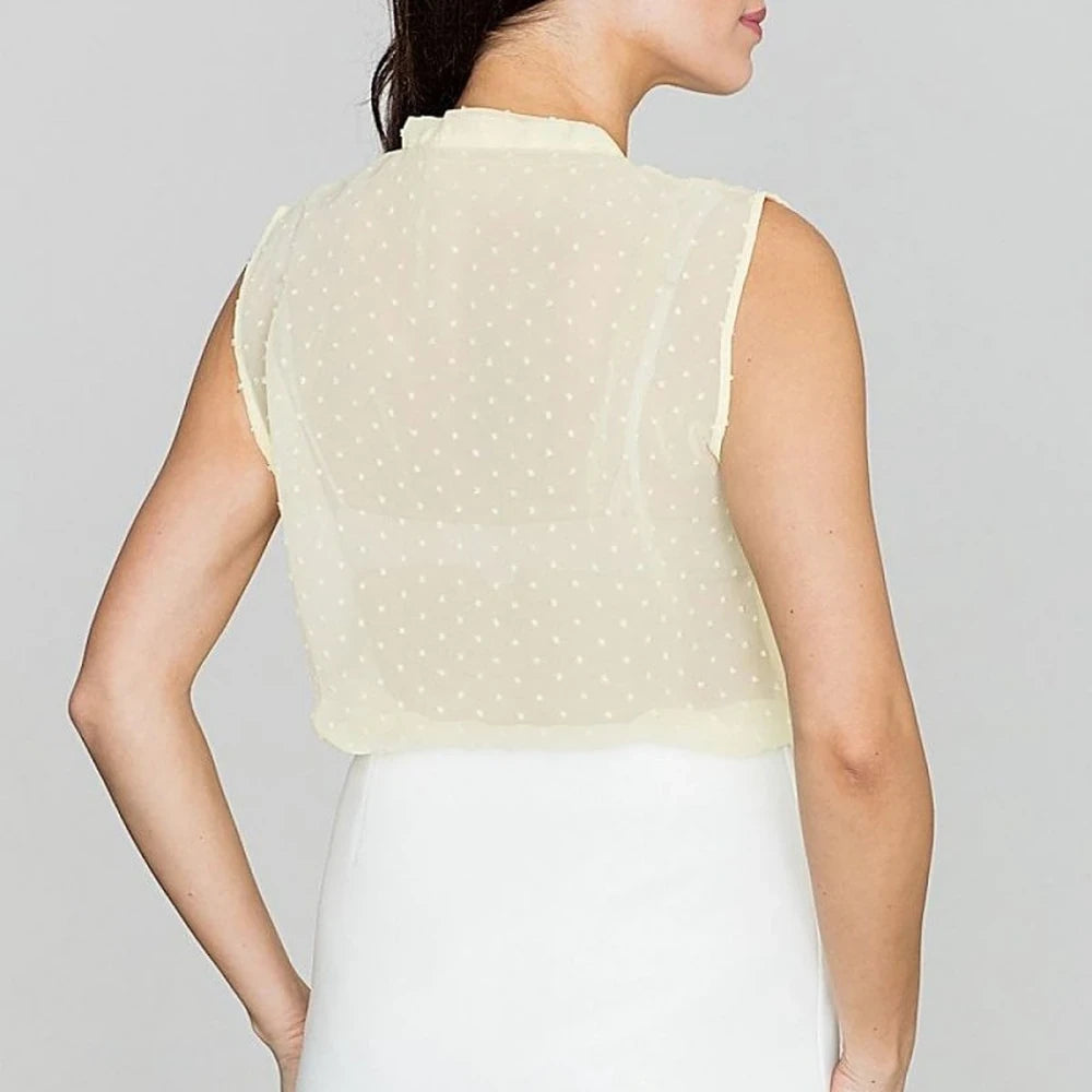 Pastel Sheer Sleeveless Blouse
