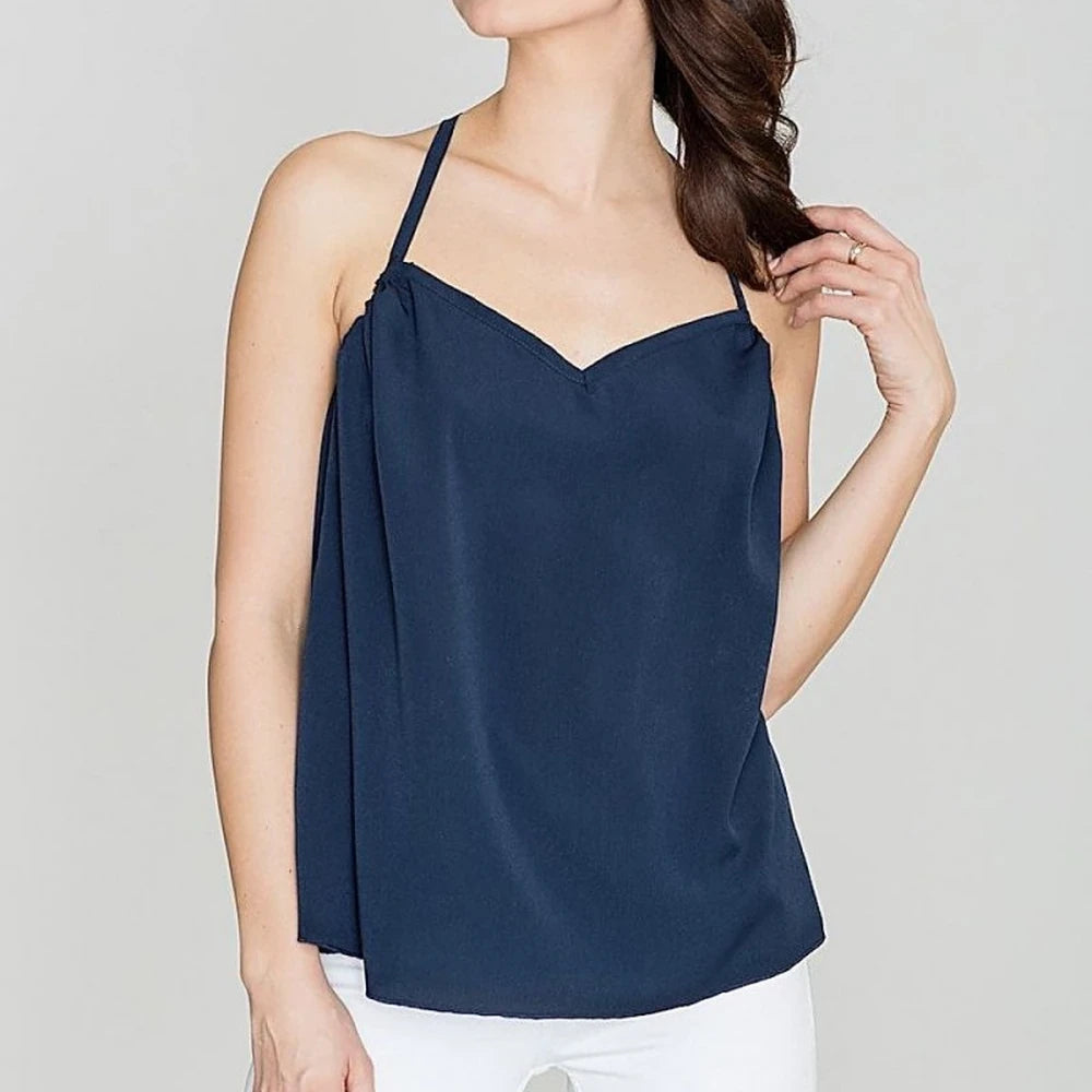 Loose Fit Backless Summer Blouse