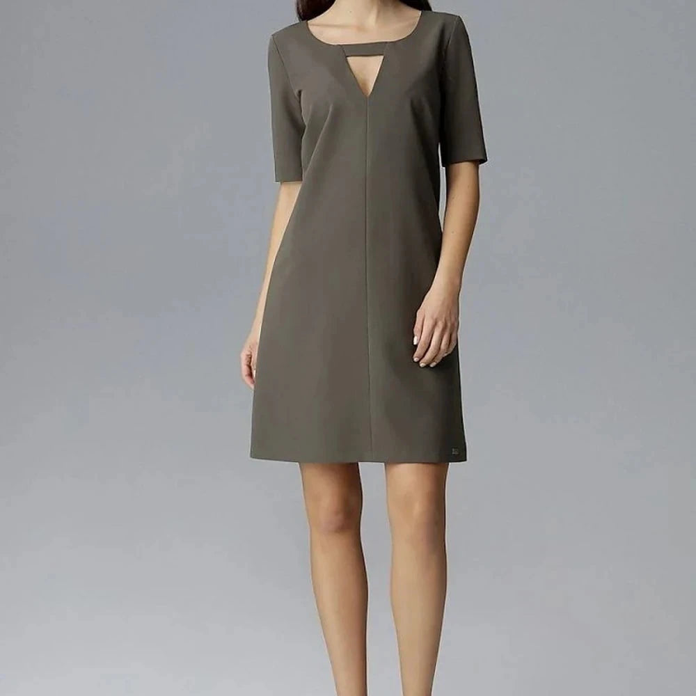 Casual Day Dress with 3/4 Sleeves