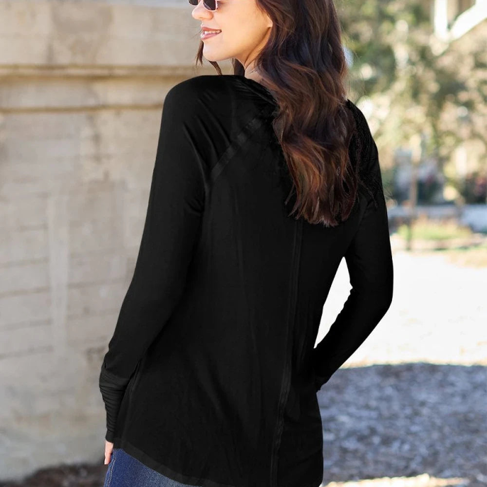 Women's Round Neck Long Sleeve Tee