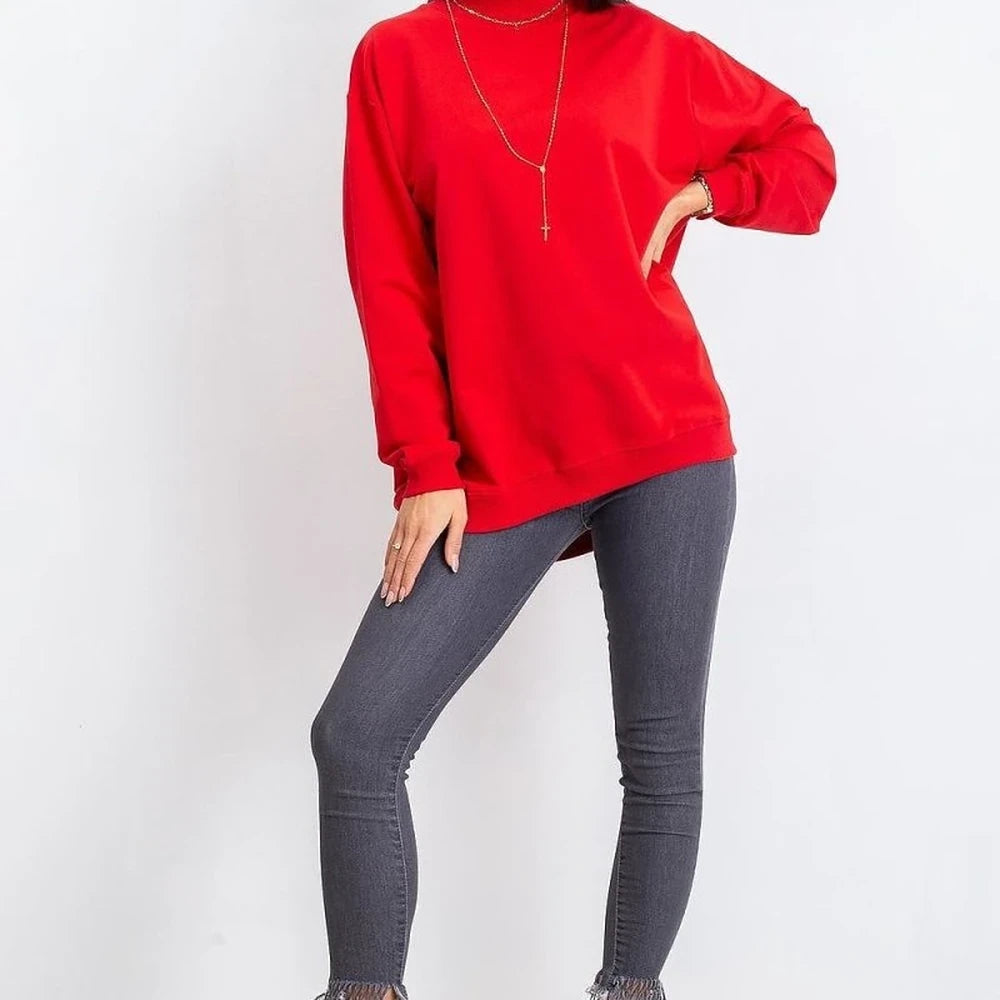 Women's Long Sleeve Stand Collar Sweatshirt