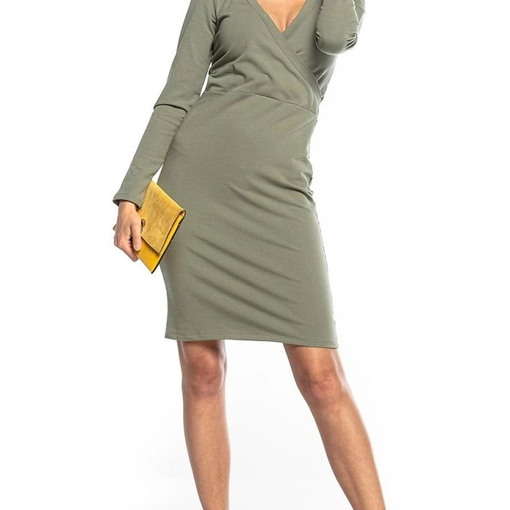 Daydress with Envelope Front and Long Sleeves
